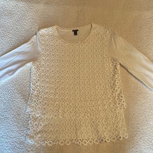 J. Crew Layered Lace Shirt (size small)